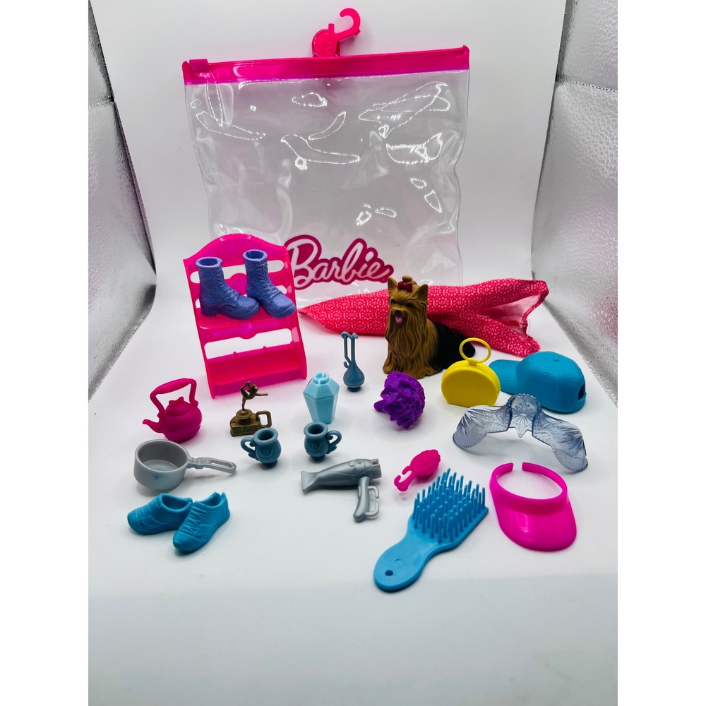 Mattel Barbie Miscellaneous W Bag Dog‎ Shoes Aware Hats Modern Doll Accessories